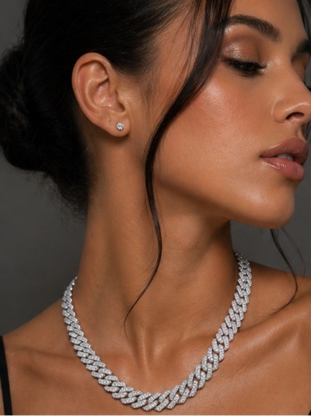18” Luxury Iced Cuban Link Chain VVS Moissanite Diamond Look Unisex